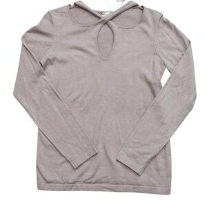 Hem & Thread Tan Cut-Out Sweater